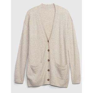 Gap Cash Soft long button front cardigan taupe size XS